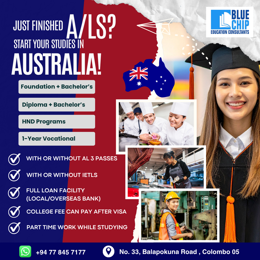 Just Finished A/Ls? Your Future Starts in Australia! 🇦🇺